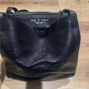 Rag & Bone Shimmering Black Shoulder Bag
